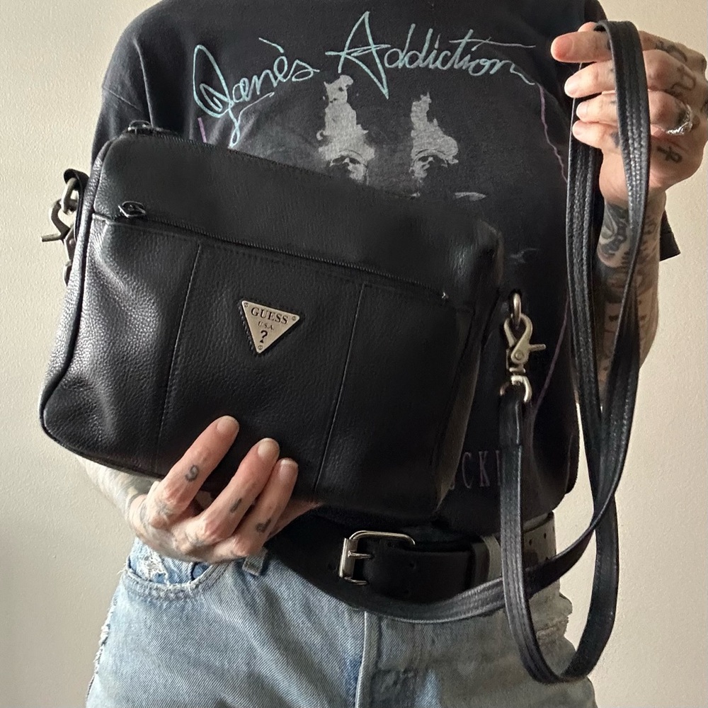 Vintage GUESS Black Crossbody Bag Purse